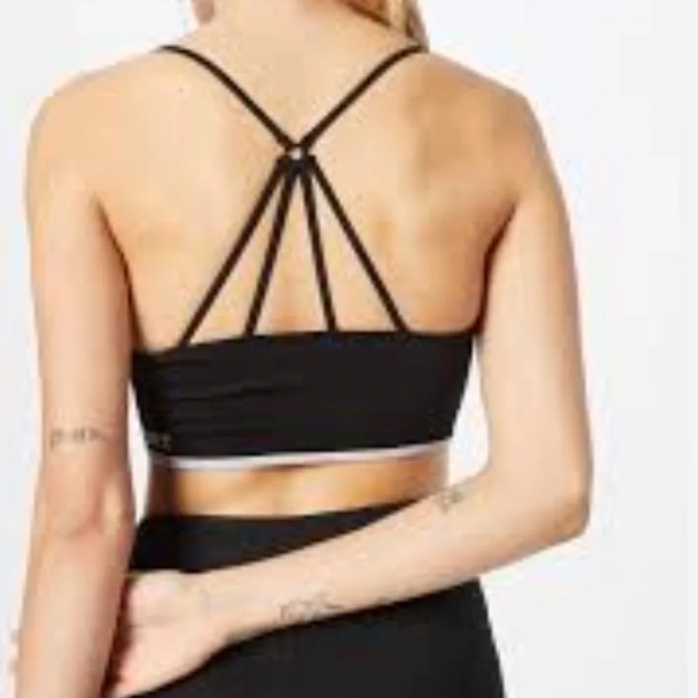 DKNY Sport Womens Black Strappy Seamless Low-Impact Padded Sports Bra Si… #7
